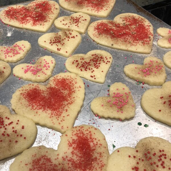 Louie Loves Heart Sugar Cookies (2 dozen, 24 cookies)